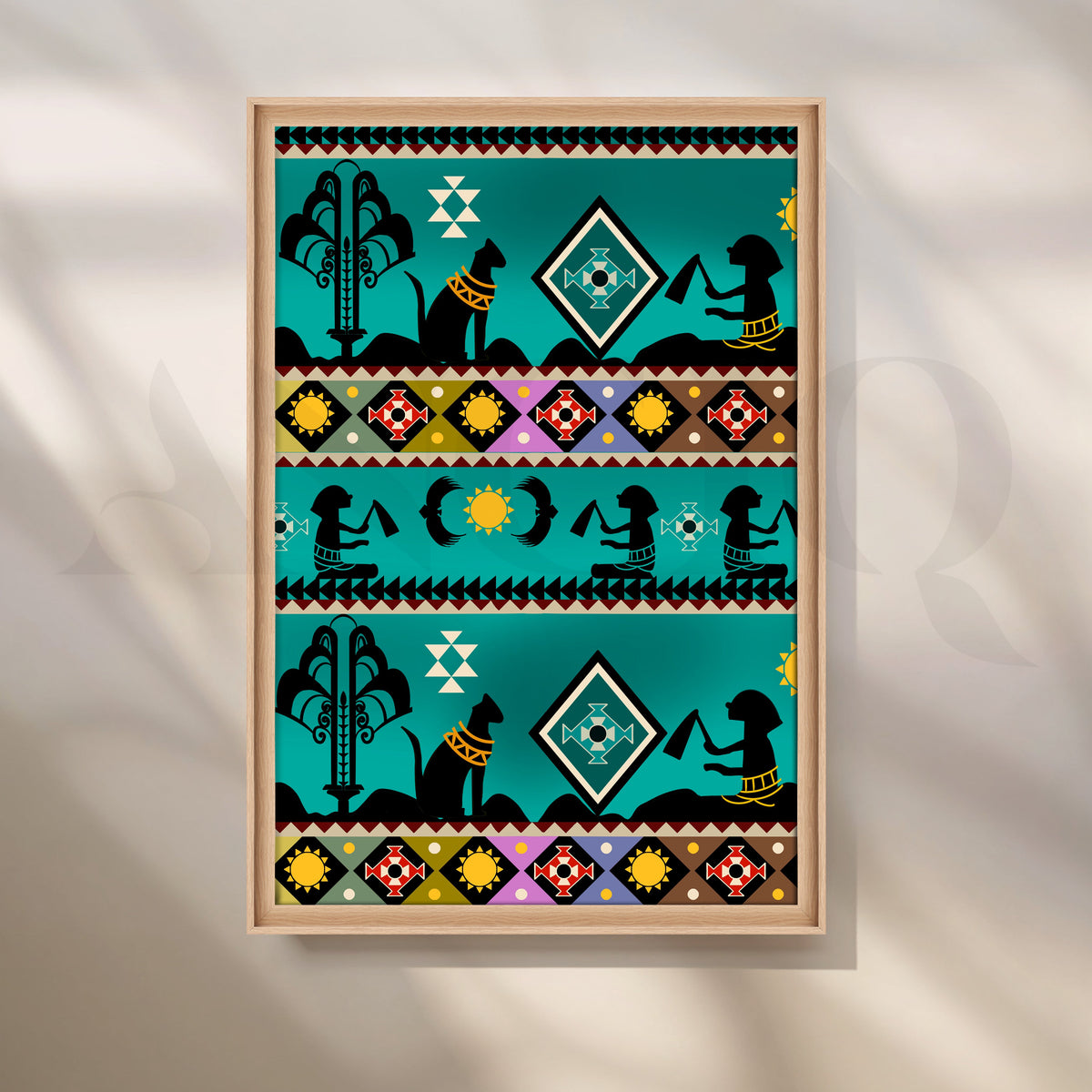 Egyptian Mystique Canvas Artwork – Asha Art Studio – Image 5
