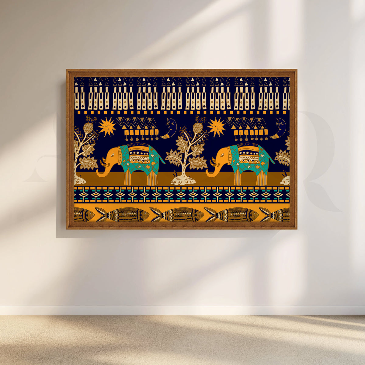 Royal Elephants Canvas Artwork for Bedroom – Asha Art Studio – Image 6
