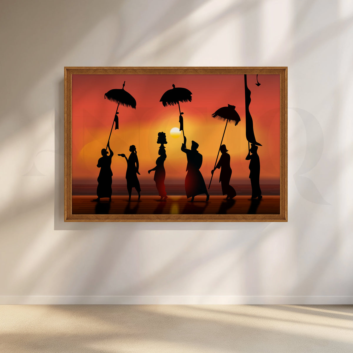 Cultural Sunset Parade Canvas Artwork – Asha Art Studio – Image 6