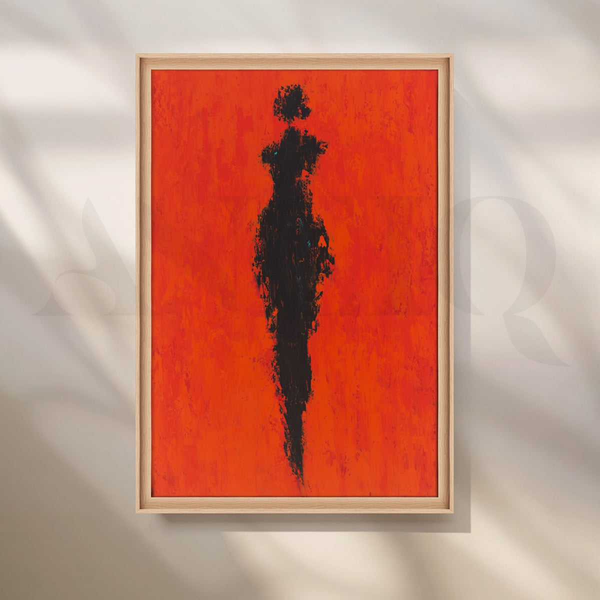 Crimson Silhouette Canvas Artwork – Asha Art Studio – Image 5