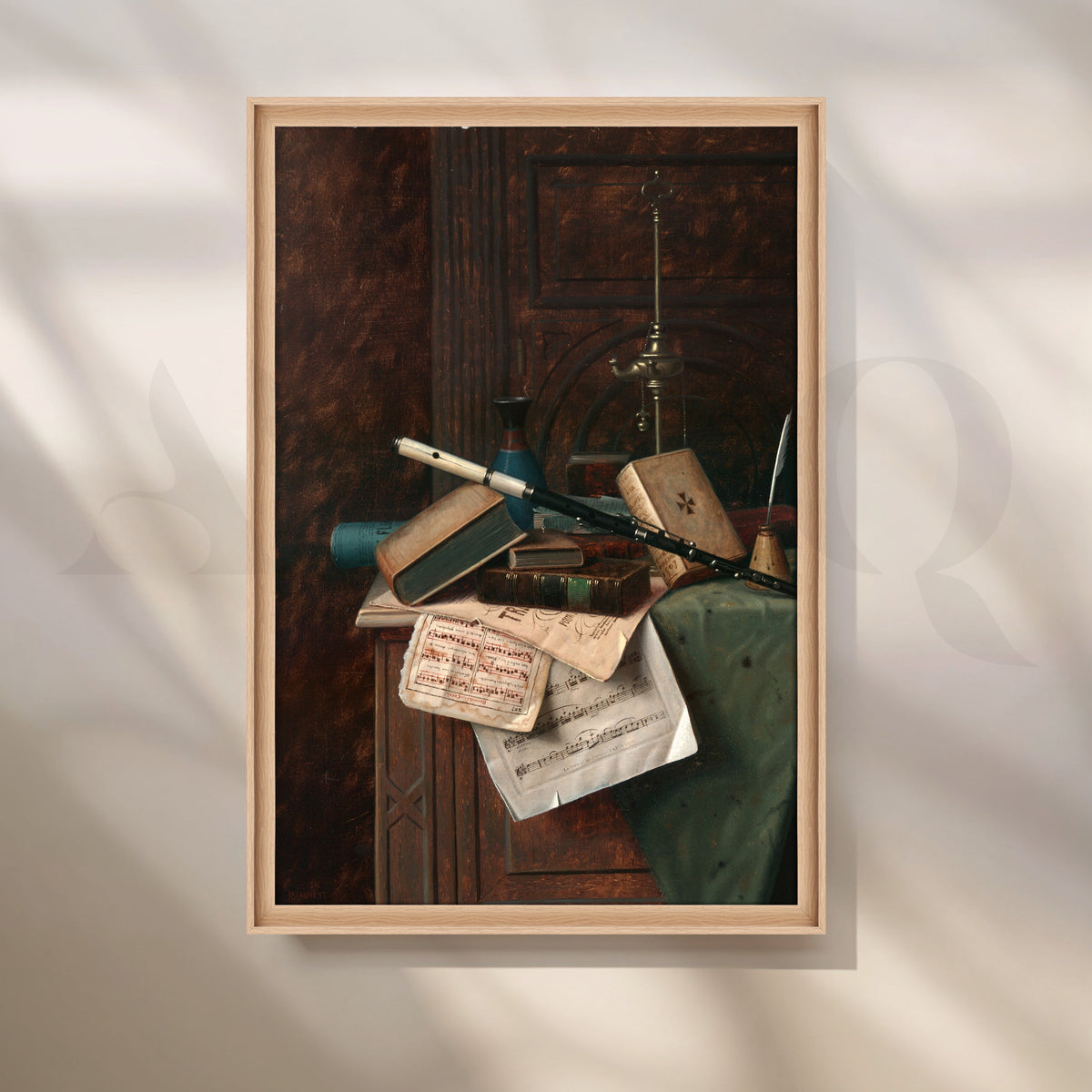 Still Life with Music and Books Canvas Artwork – Asha Art Studio – Image 5