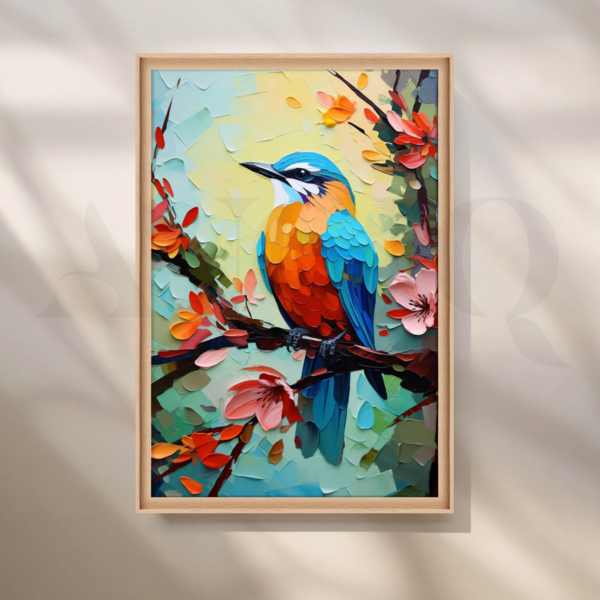 Blossom Perch Canvas Painting for Bedroom – Asha Art Studio – Image 5
