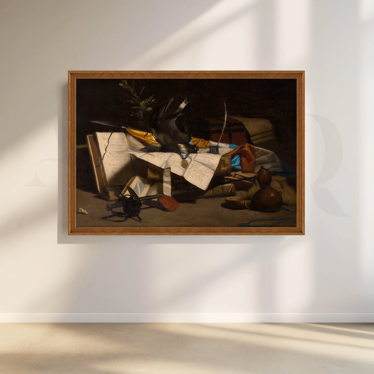 Knight’s Study Still Life Canvas Artwork – Asha Art Studio – Image 6
