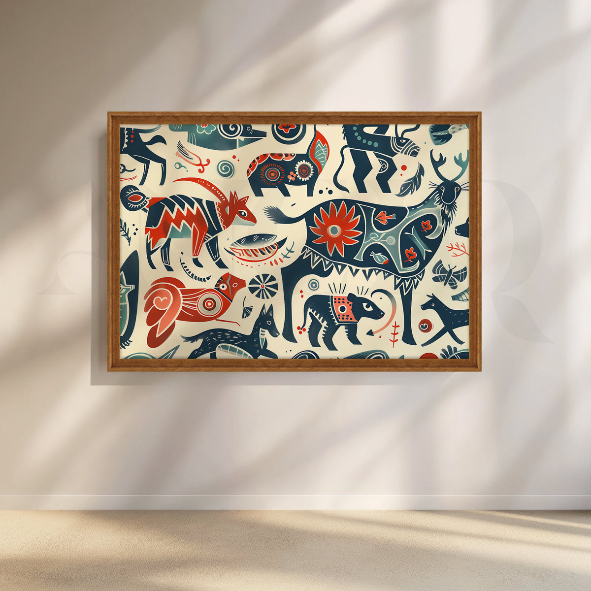 Folk Jungle Harmony Canvas Artwork – Asha Art Studio – Image 6