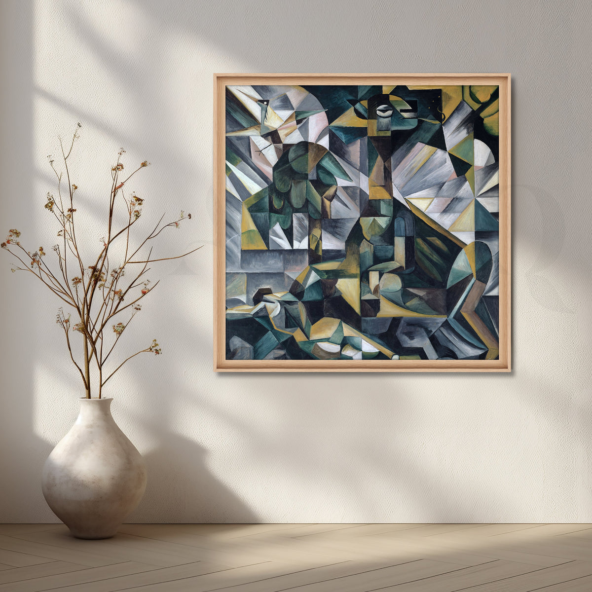 Crimson Bastion by the Sea Canvas Artwork – Asha Art Studio – Image 5