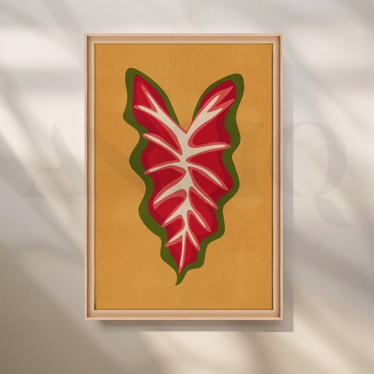 Caladium Burst Canvas Artwork – Asha Art Studio – Image 5