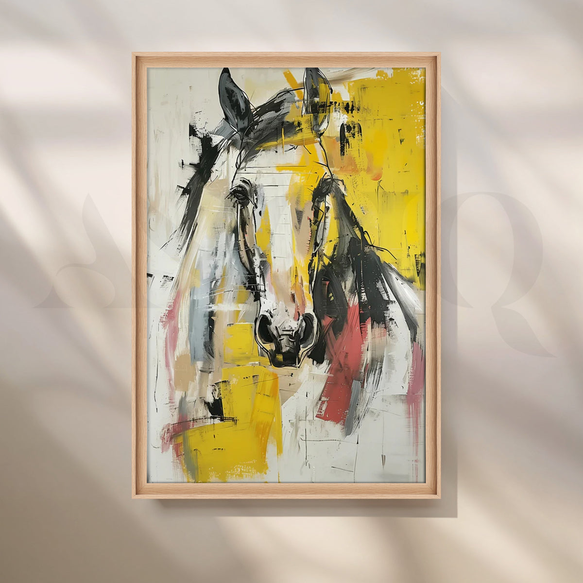 Sunlit Stallion Horse Canvas Artwork – Asha Art Studio – Image 5
