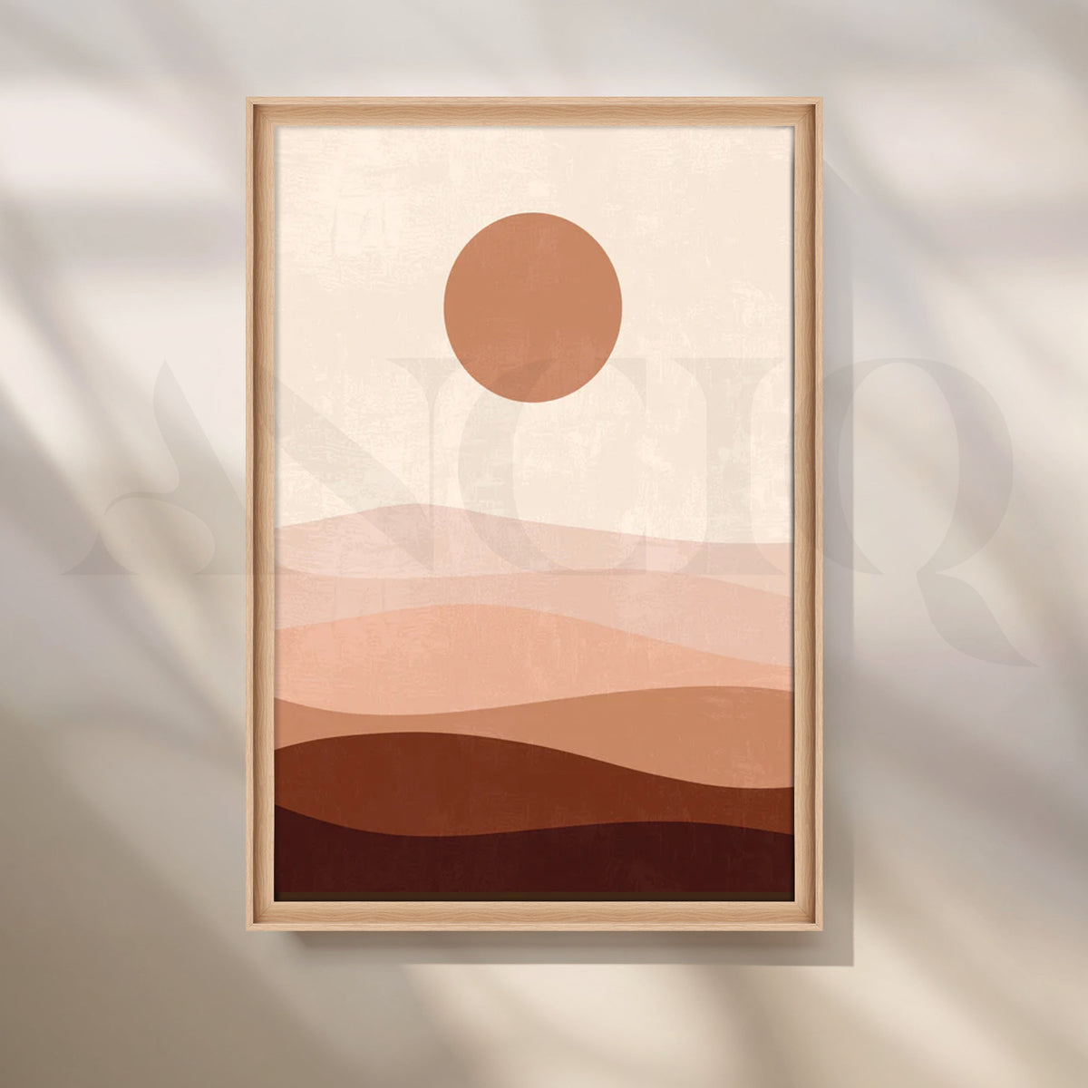 Blush Dunes Canvas Painting for Modern Minimal Bedrooms – Asha Art Studio – Image 5
