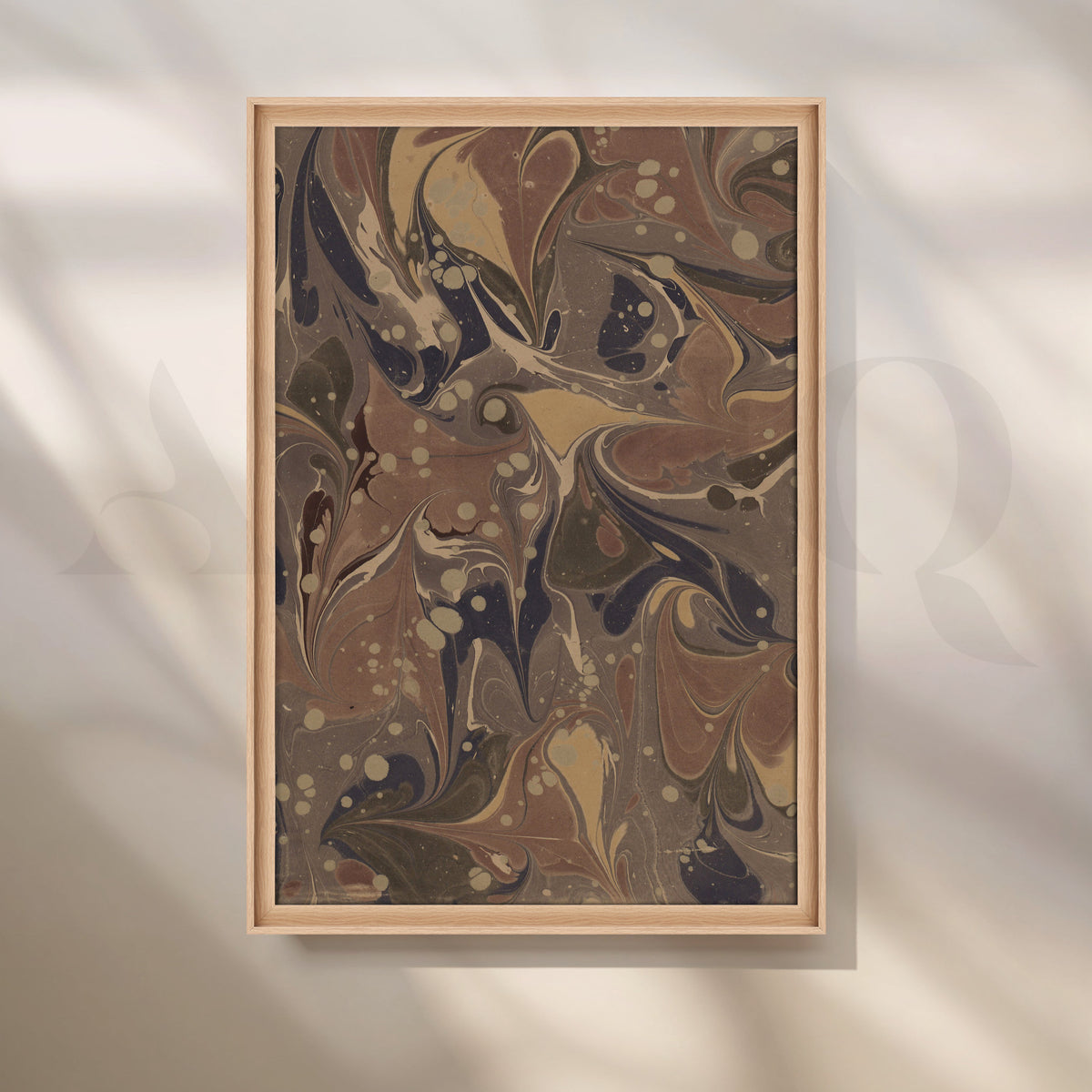 Vintage Marbled Swirl Canvas Artwork – Asha Art Studio – Image 5