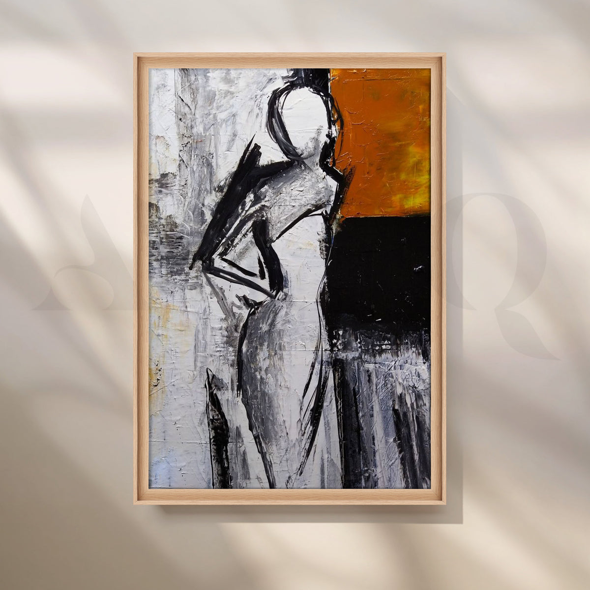 Ember Edge Figure Canvas Artwork – Asha Art Studio – Image 5