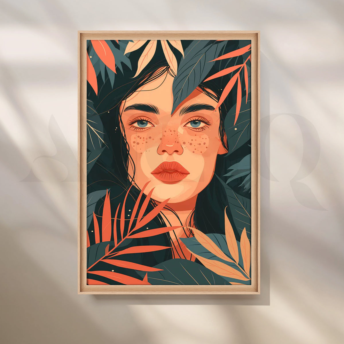 Botanical Muse Canvas Painting for Creative Home Office – Asha Art Studio – Image 5