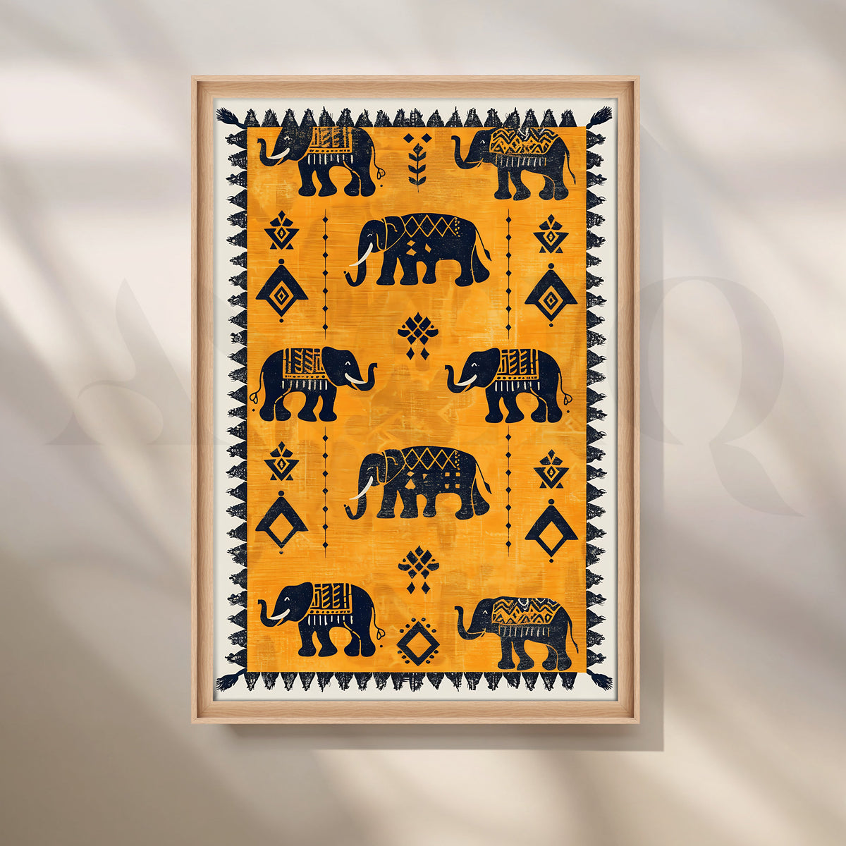 March of Elephants Canvas Artwork – Asha Art Studio – Image 5