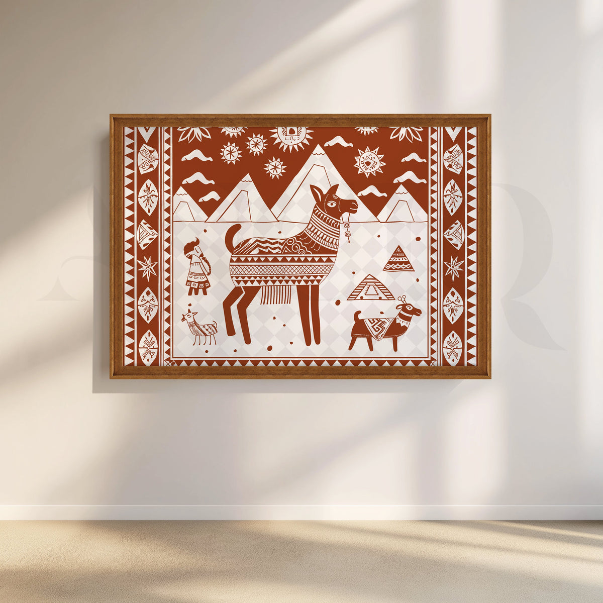 Mountain Llamas Canvas Artwork – Asha Art Studio – Image 6