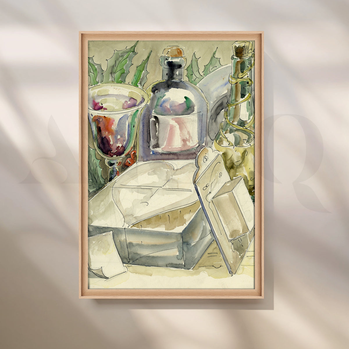 Wine Bottles and Silverware Canvas Artwork – Asha Art Studio – Image 5
