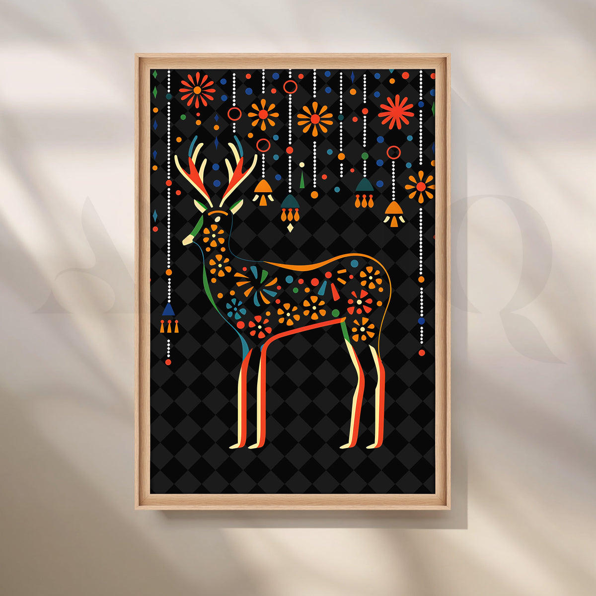 Floral Deer Canvas Artwork – Asha Art Studio – Image 5