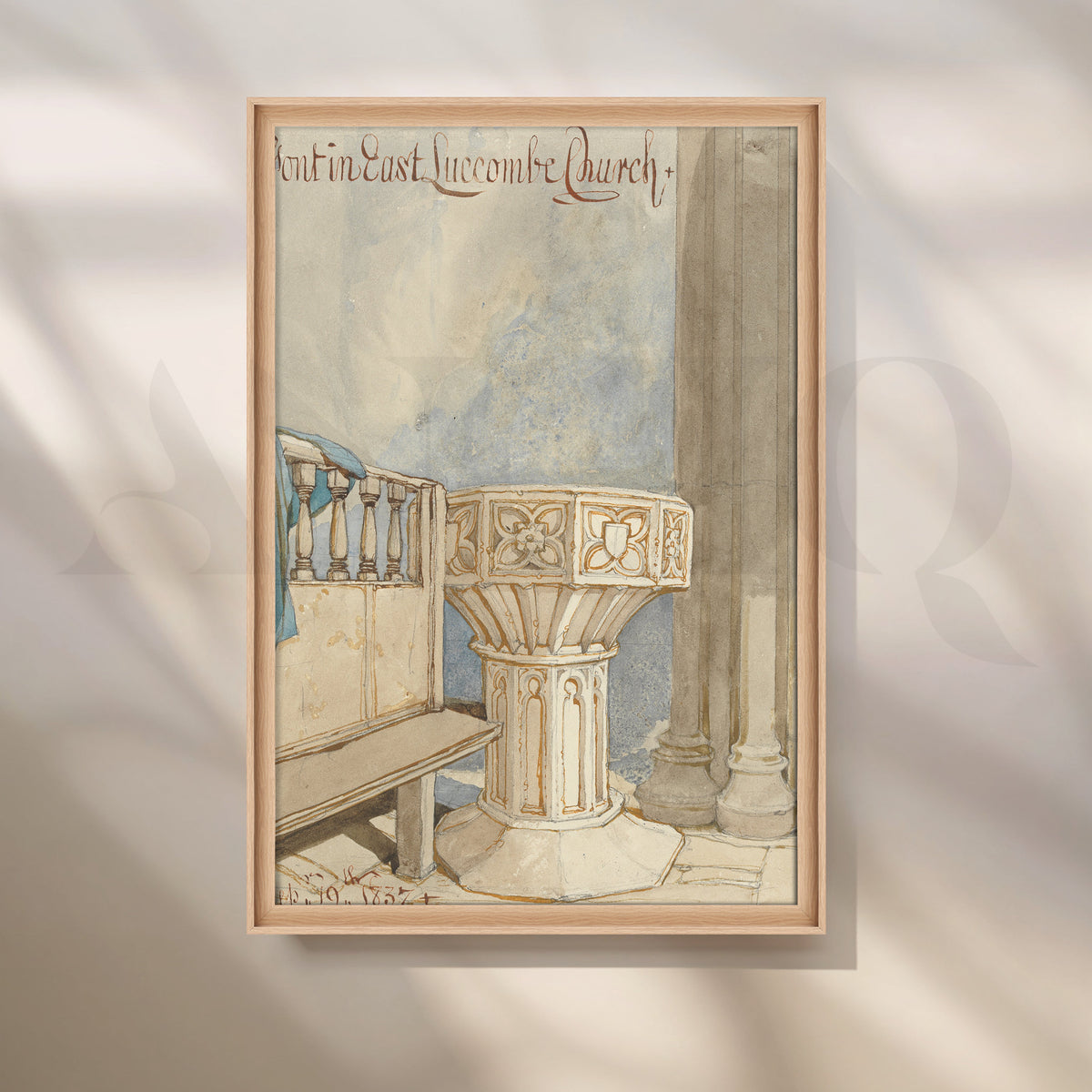 Church Baptismal Font Canvas Artwork – Asha Art Studio – Image 5
