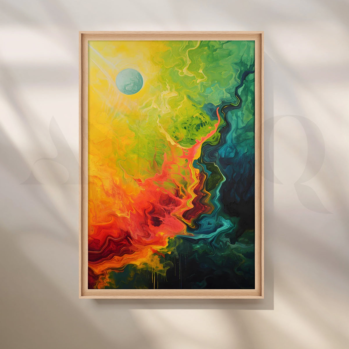 Solar Bloom Horizon Canvas Painting for Contemporary Office – Asha Art Studio – Image 5