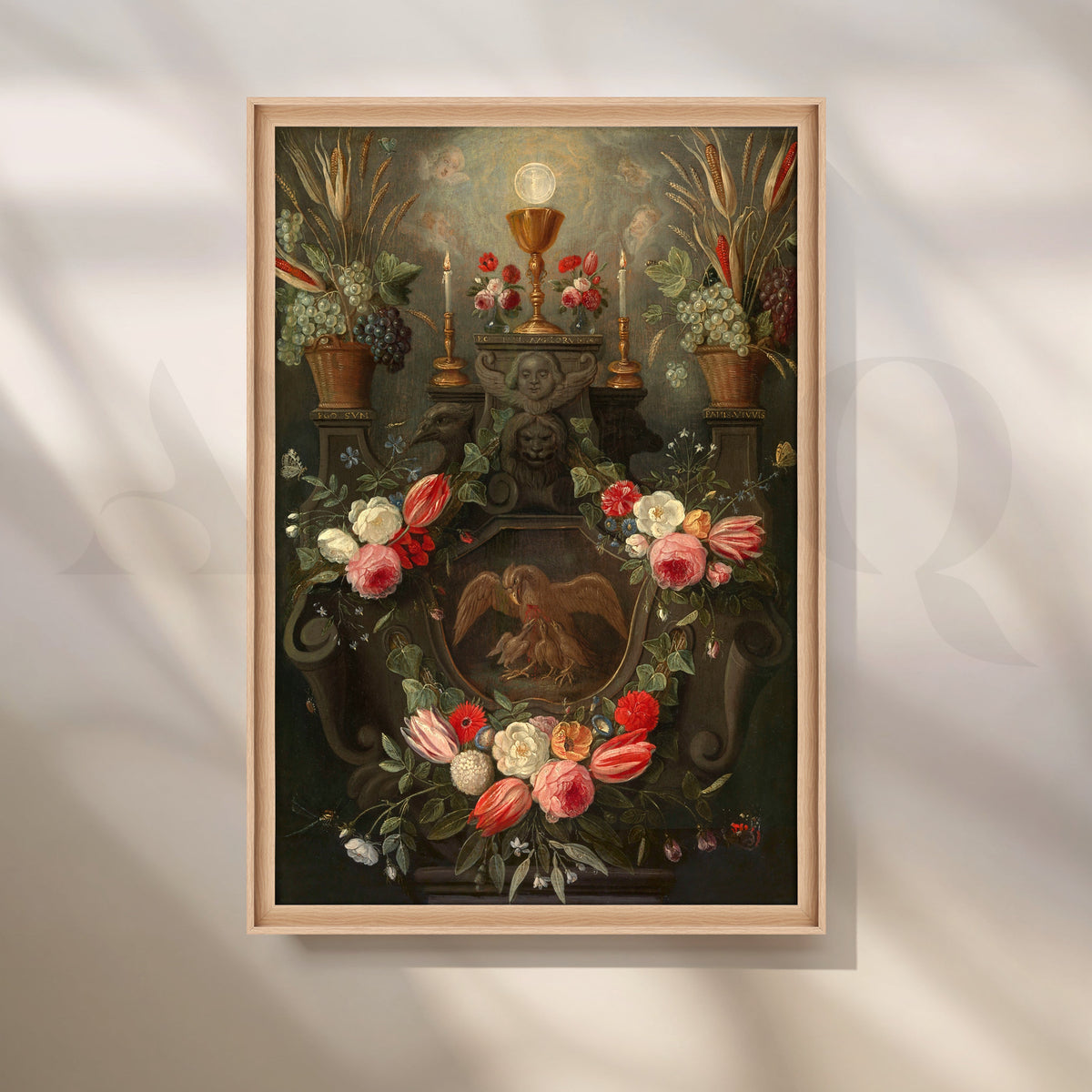 Floral Emblem of Devotion Canvas Artwork – Asha Art Studio – Image 5
