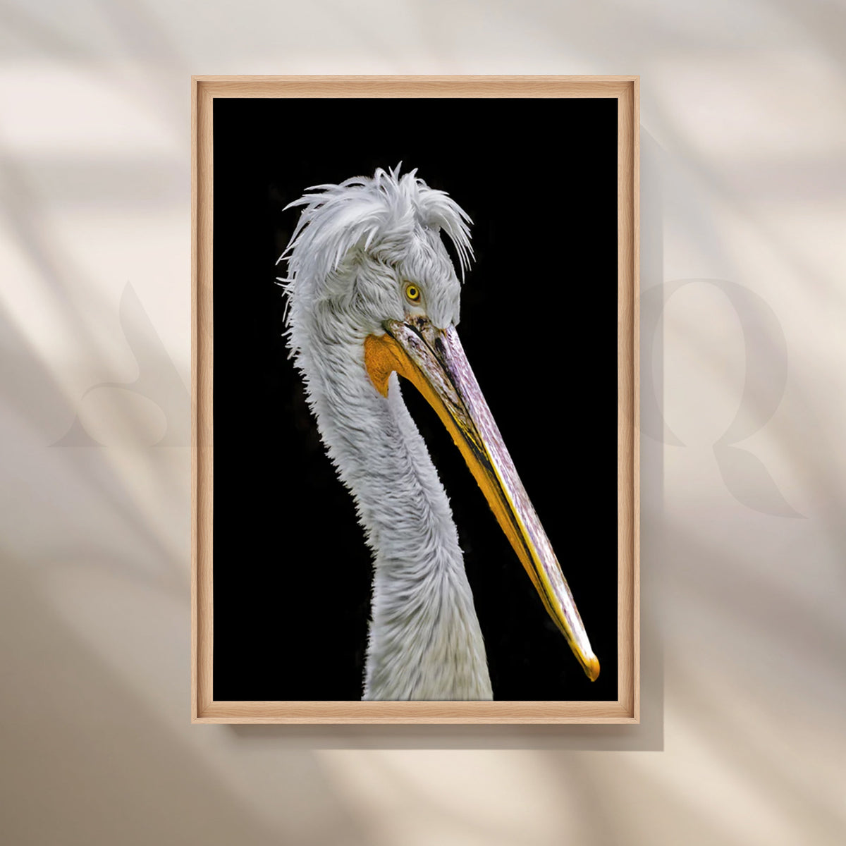 Regal Pelican Profile Canvas Painting for Office or Study – Asha Art Studio – Image 5