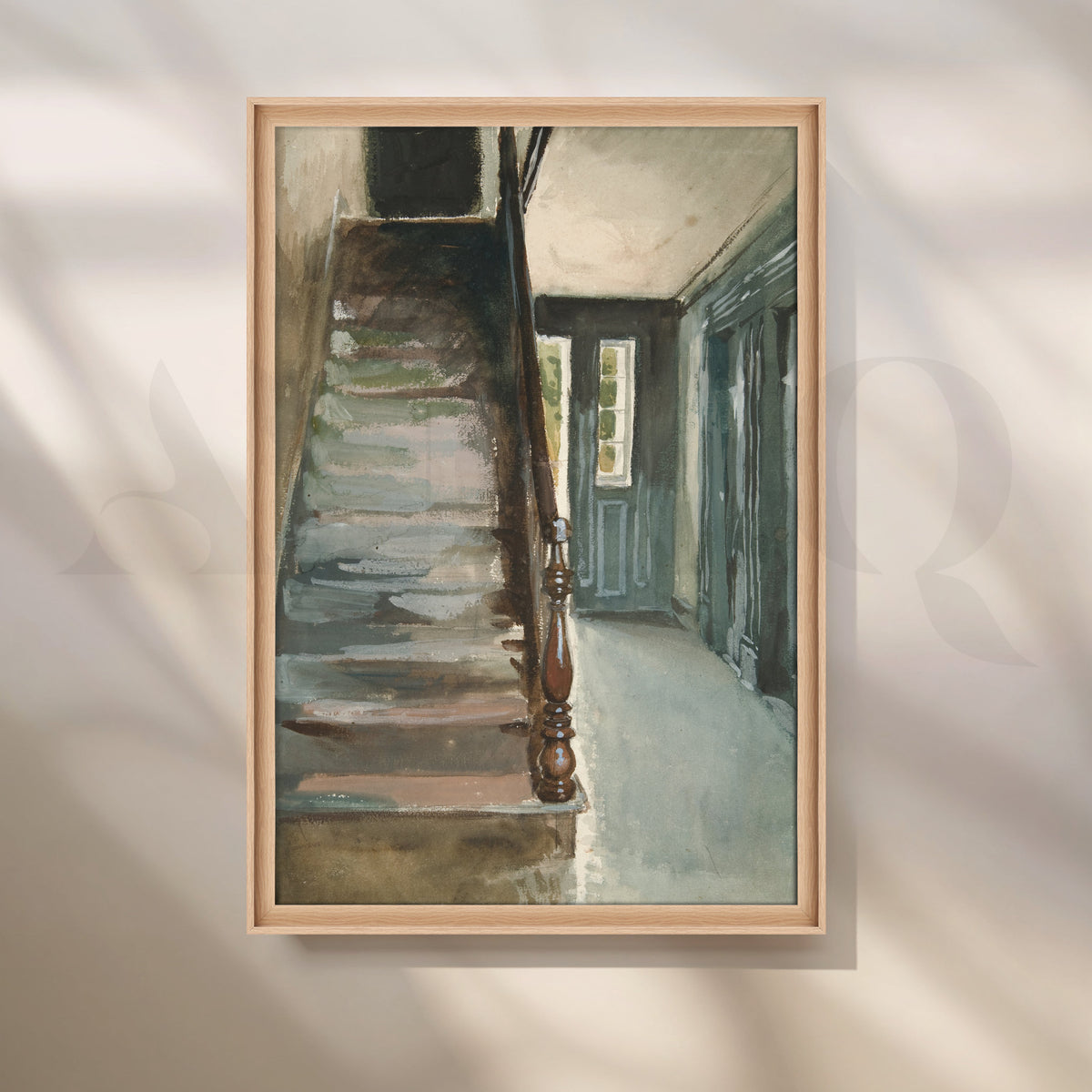 Stairway in Sunlight Canvas Artwork – Asha Art Studio – Image 5