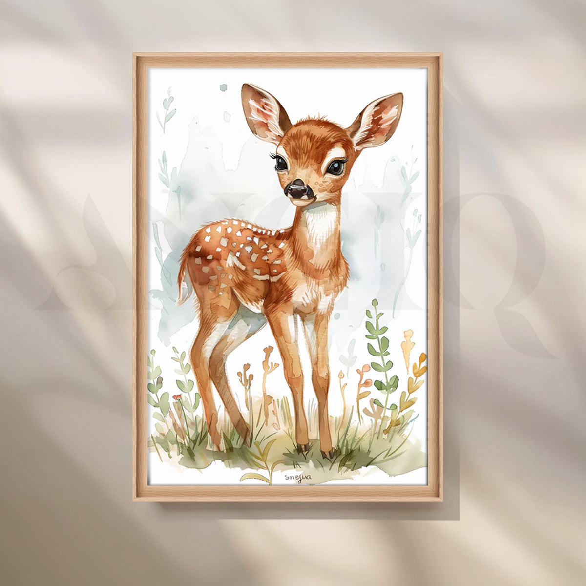 Whispering Fawn Canvas Painting for Nursery & Kids’ Room – Asha Art Studio – Image 5