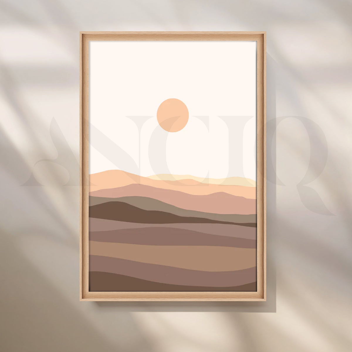 Blush Horizon Canvas Painting for Boho Bedroom – Asha Art Studio – Image 5