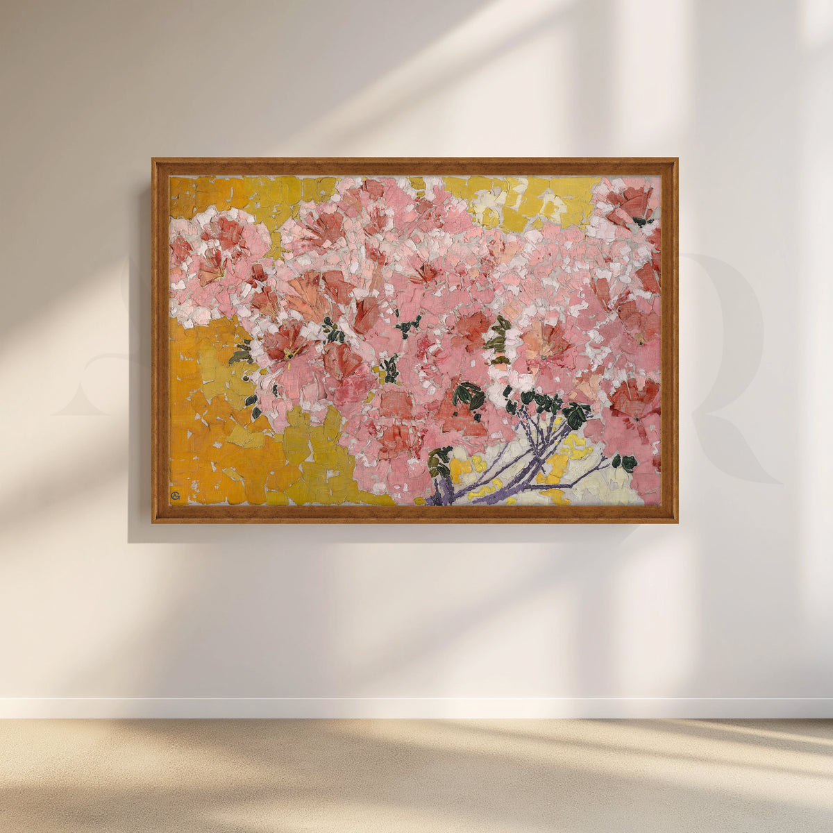 Pink Blossom Mosaic Canvas Artwork – Asha Art Studio – Image 6