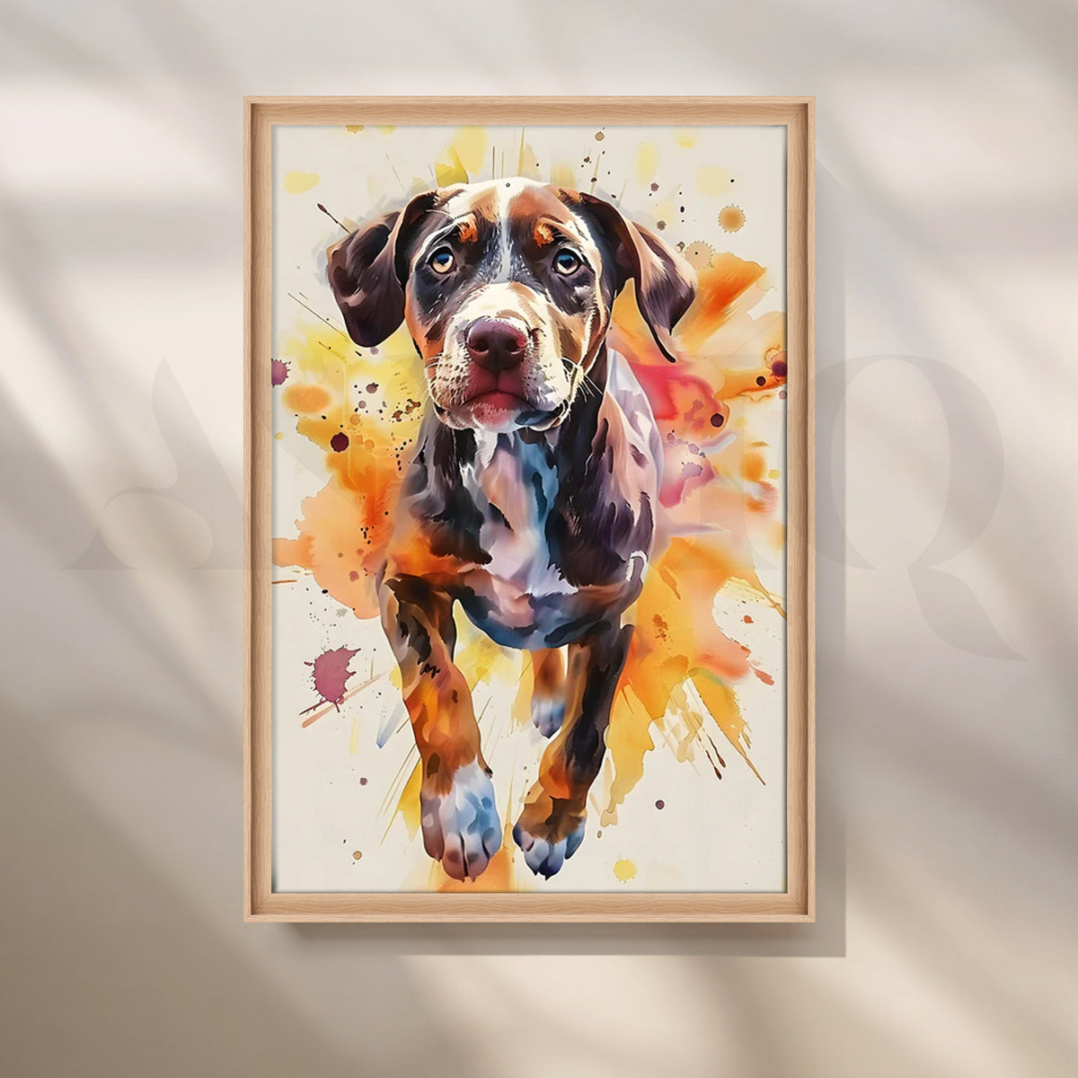 Joyful Sprint Puppy Canvas Painting for Family Room – Asha Art Studio – Image 5