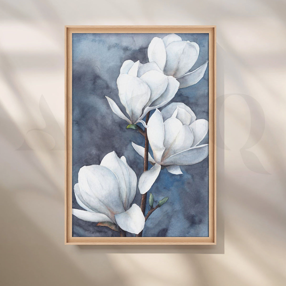 White Magnolia Calm Artwork – Asha Art Studio – Image 5