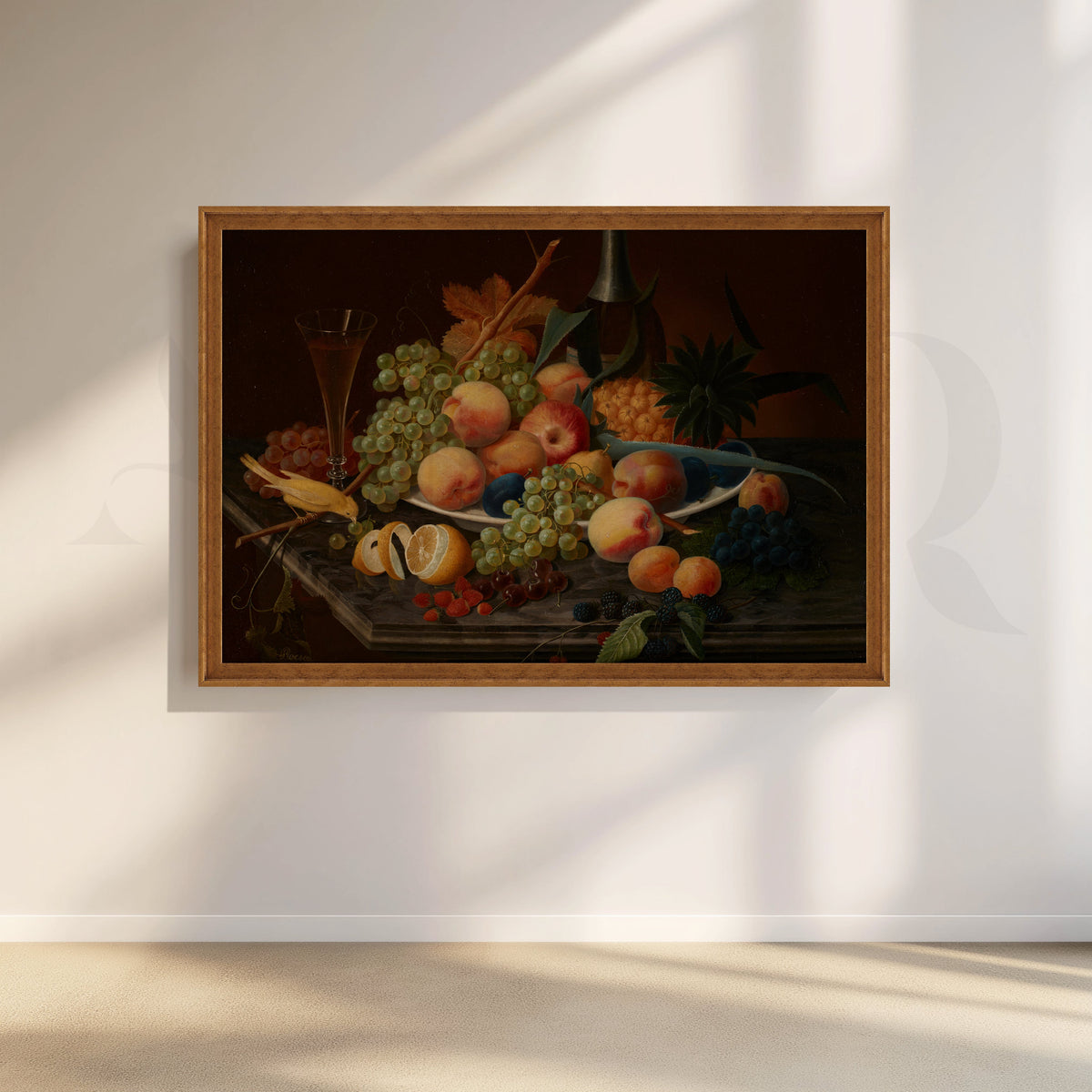 Peach and Grape Abundance Canvas Artwork – Asha Art Studio – Image 6