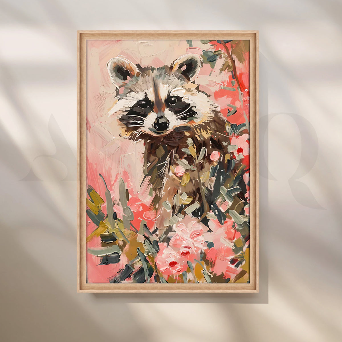 Garden Raccoon Canvas Painting for Kids’ Room – Asha Art Studio – Image 5