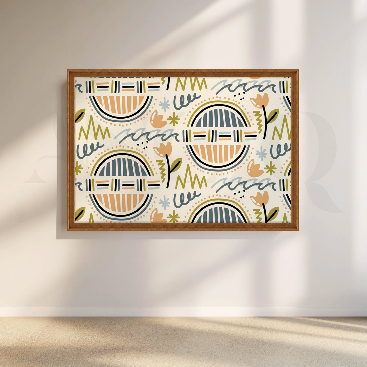 Playful Geometry Canvas Artwork – Asha Art Studio – Image 6