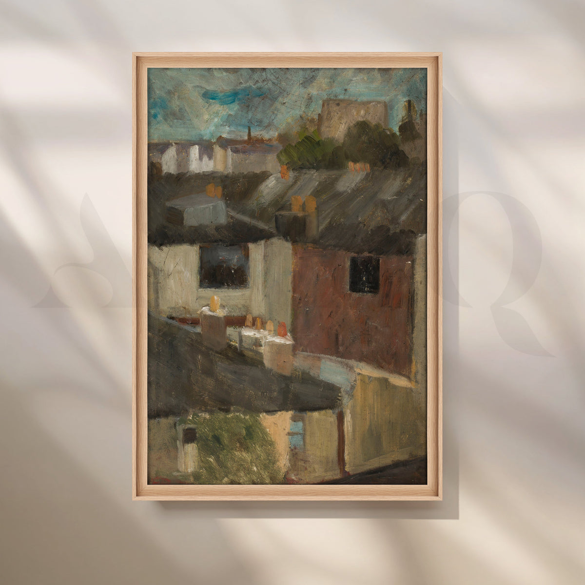 Rooftops at Dusk Canvas Artwork – Asha Art Studio – Image 5
