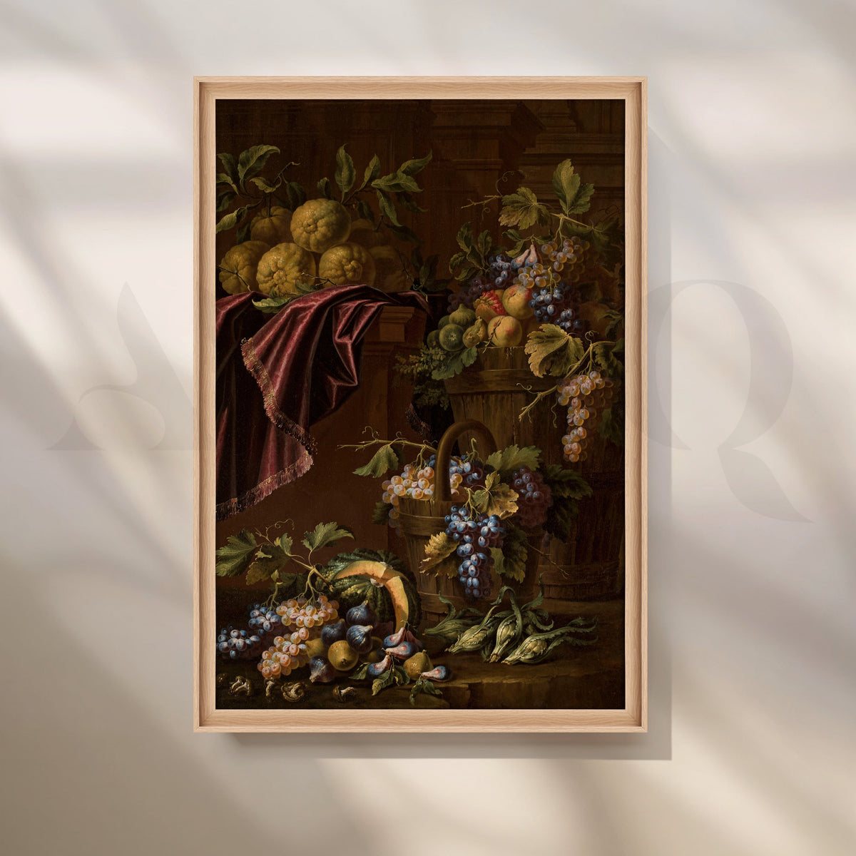 Baroque Fruit Baskets Canvas Artwork – Asha Art Studio – Image 5