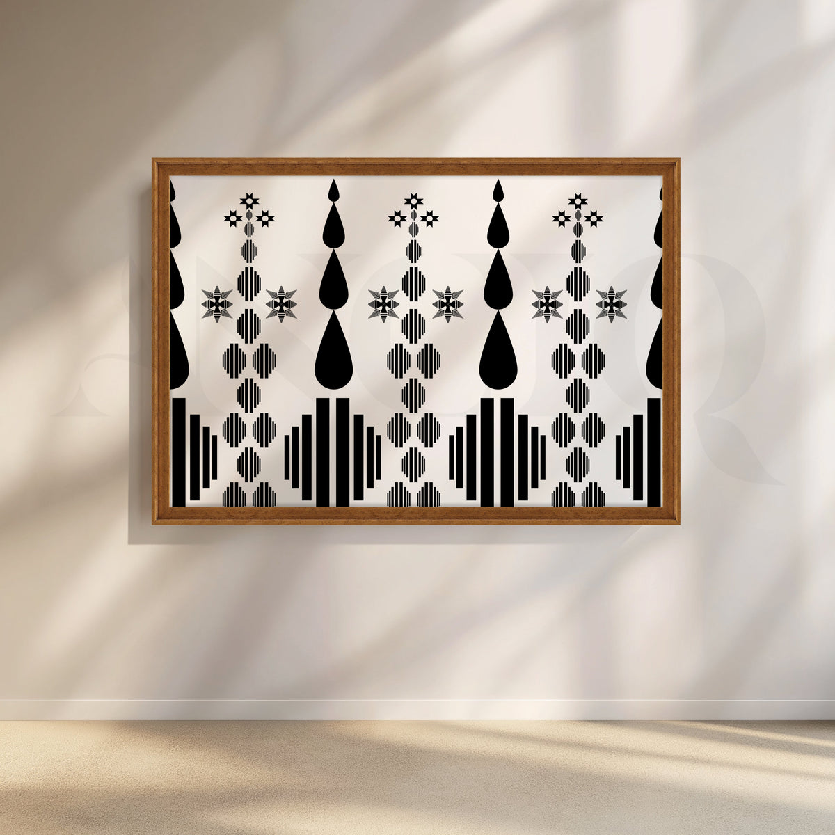 Tribal Geometry Symphony Canvas – Asha Art Studio – Image 6