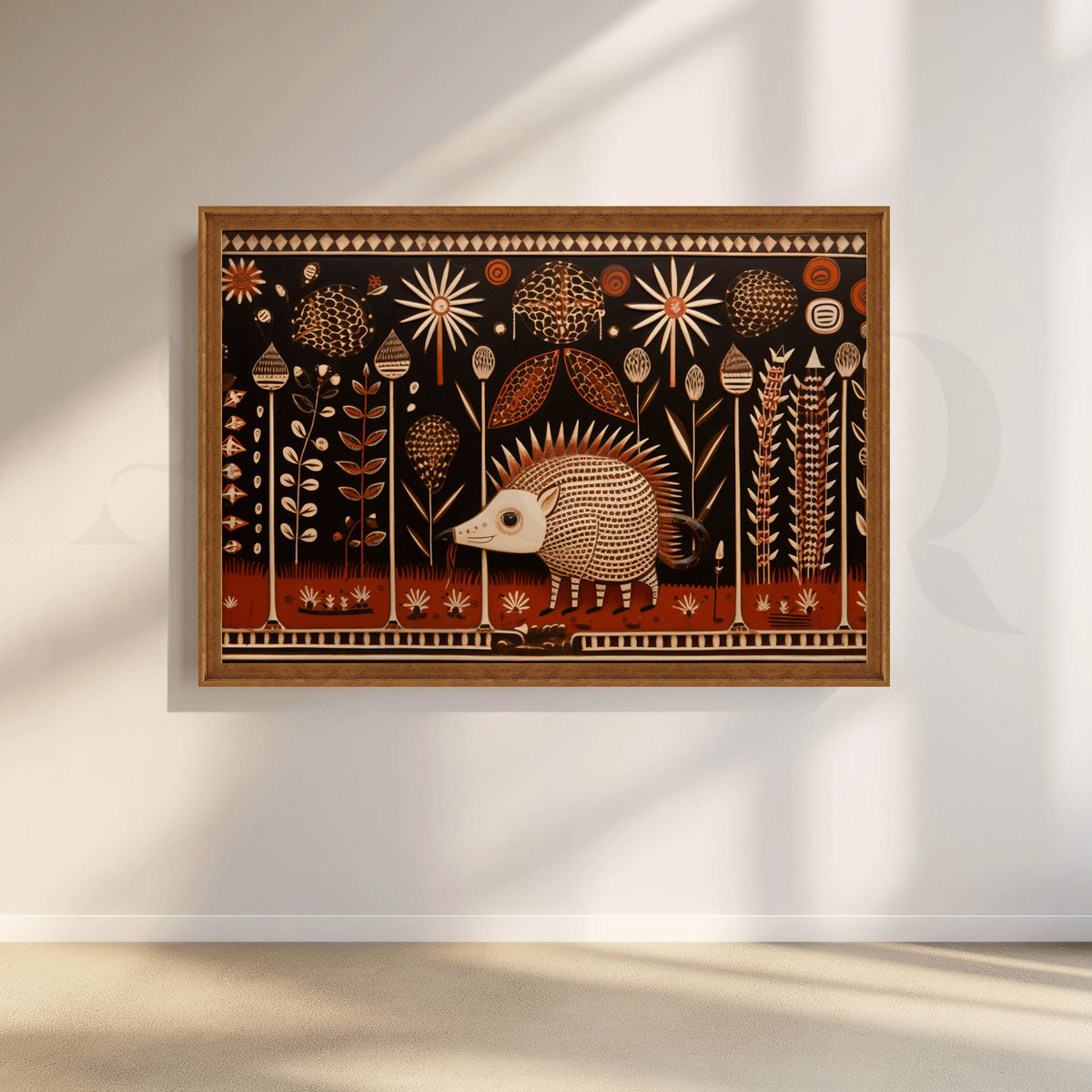 Hedgehog in Bloom Canvas Artwork – Asha Art Studio – Image 6