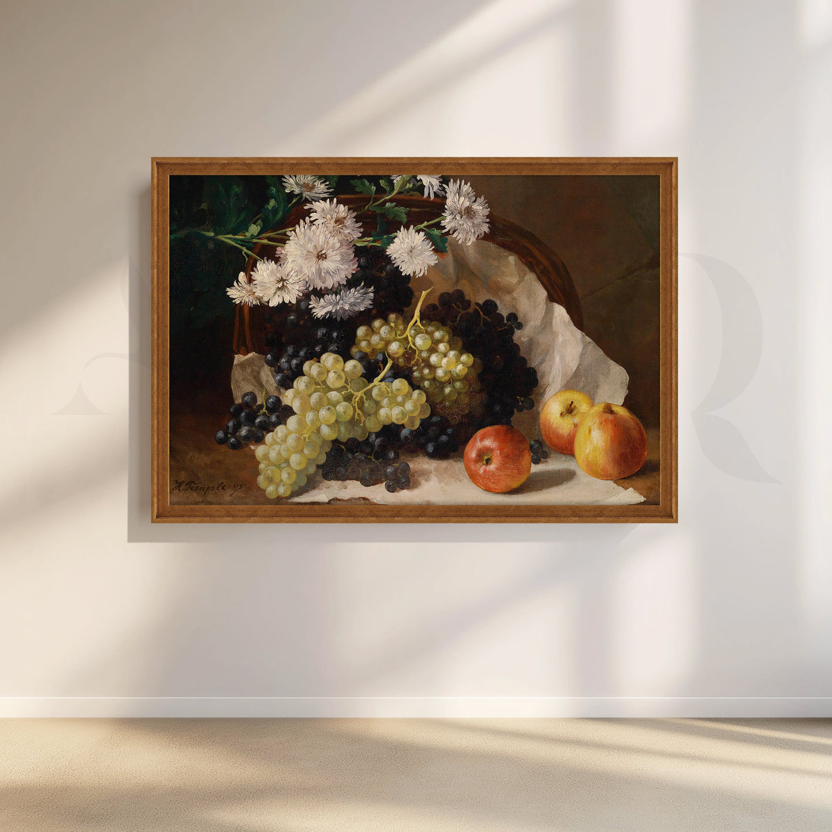 Grapes and Apples Still Life Canvas Artwork – Asha Art Studio – Image 6