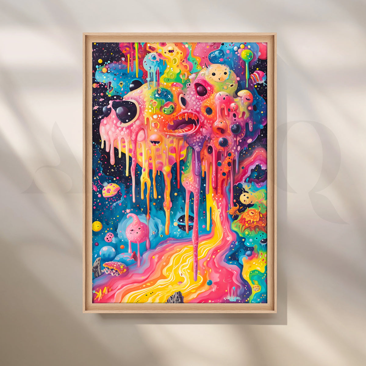 Galactic Candy Melt Canvas Painting for Game Room – Asha Art Studio – Image 5