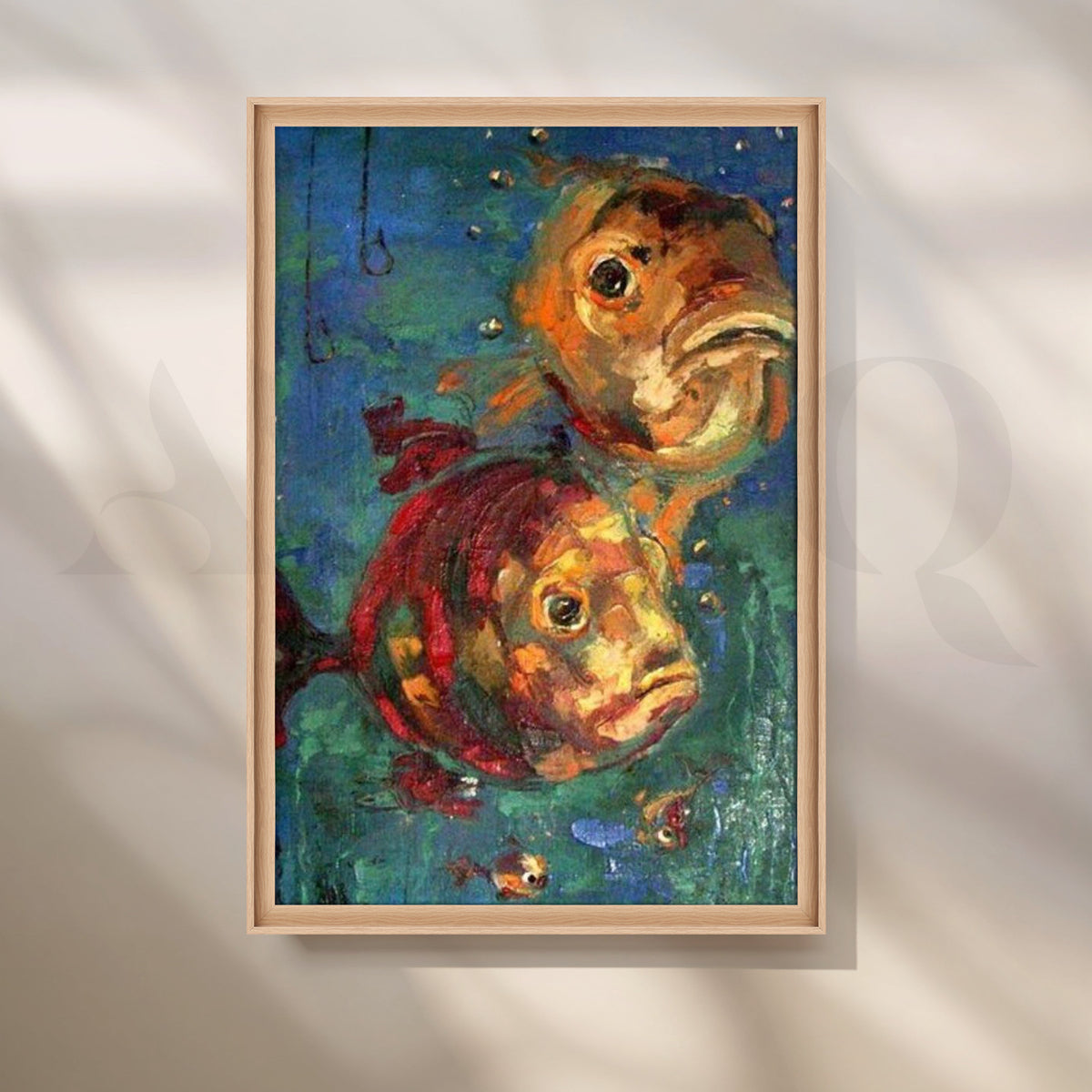 Goldfish in the Blue Canvas Artwork – Asha Art Studio – Image 5