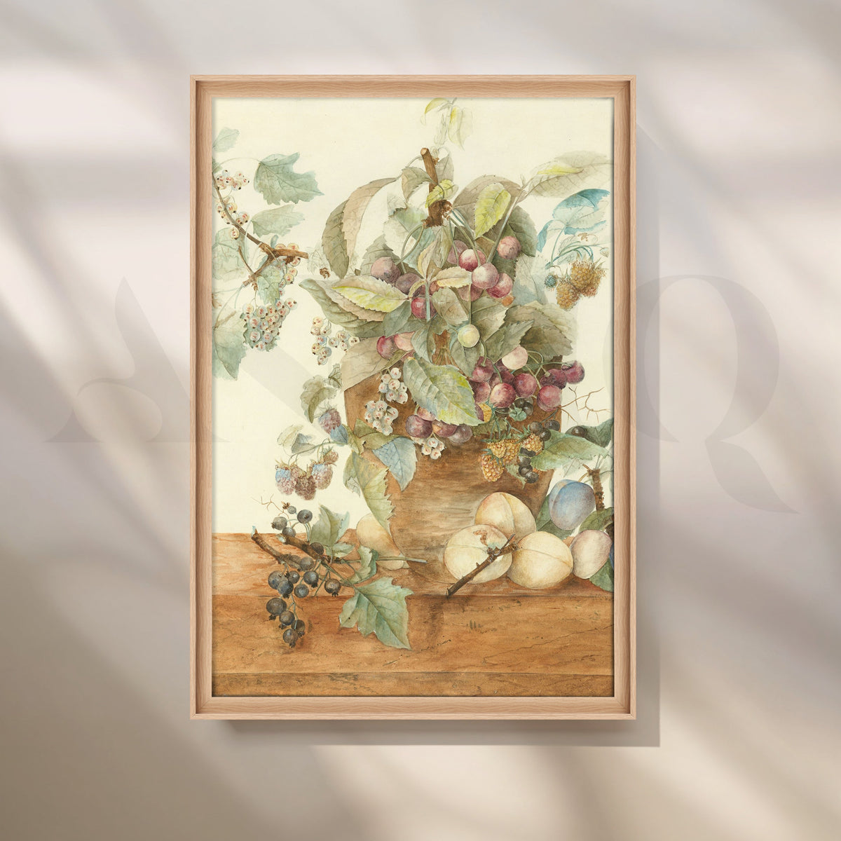 Botanical Berries and Fruits Canvas Artwork – Asha Art Studio – Image 5