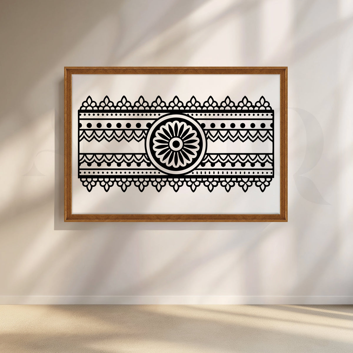Classic Rangoli Motif Canvas Artwork – Asha Art Studio – Image 6