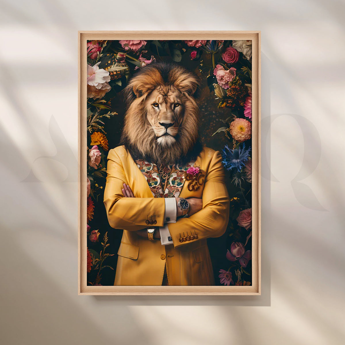 The Dapper Lion Canvas Painting for Eclectic Study – Asha Art Studio – Image 5