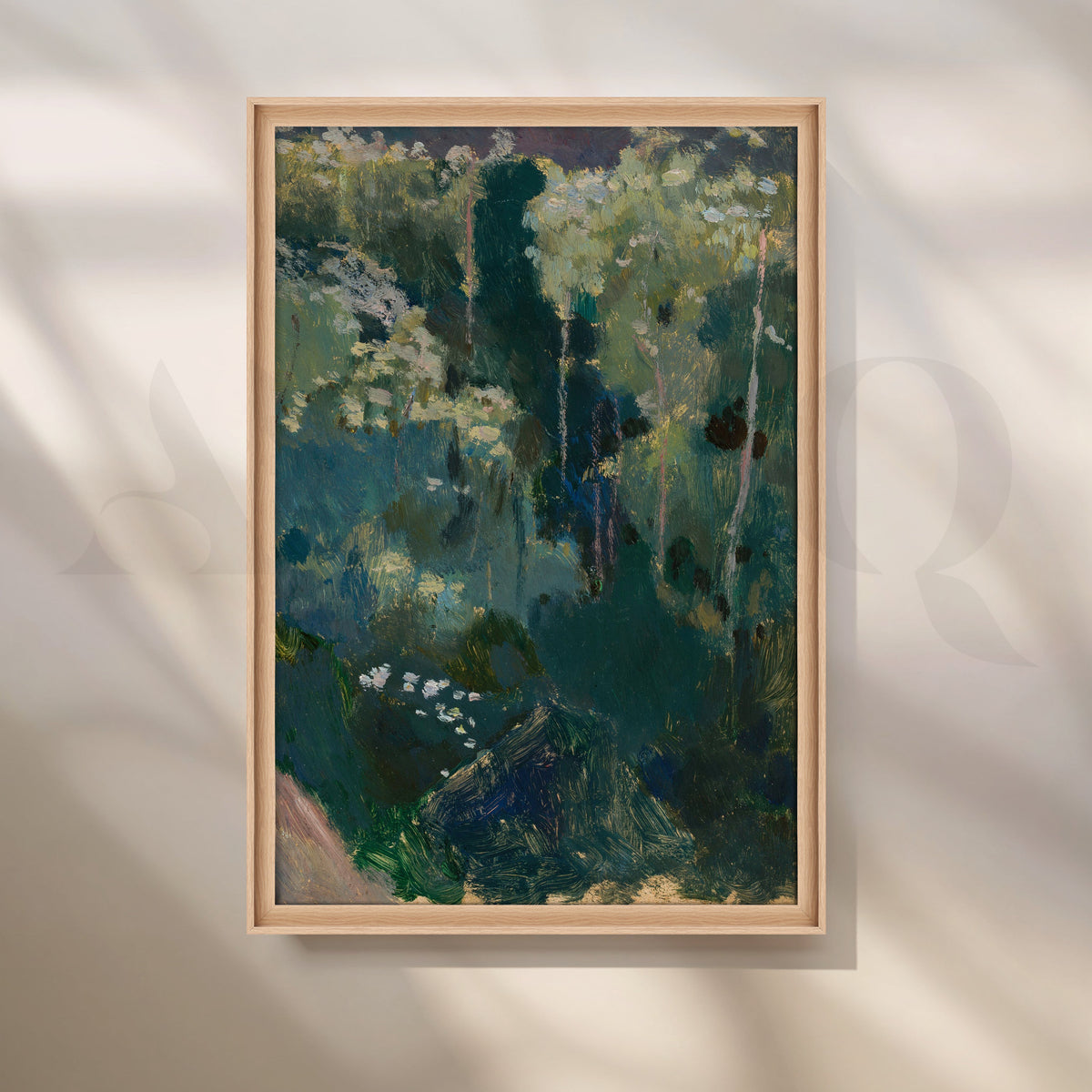 Emerald Woodland Canvas Artwork – Asha Art Studio – Image 5