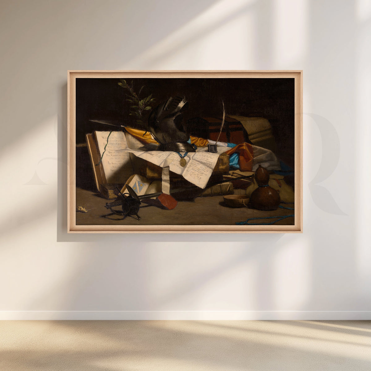 Knight’s Study Still Life Canvas Artwork – Asha Art Studio – Image 5
