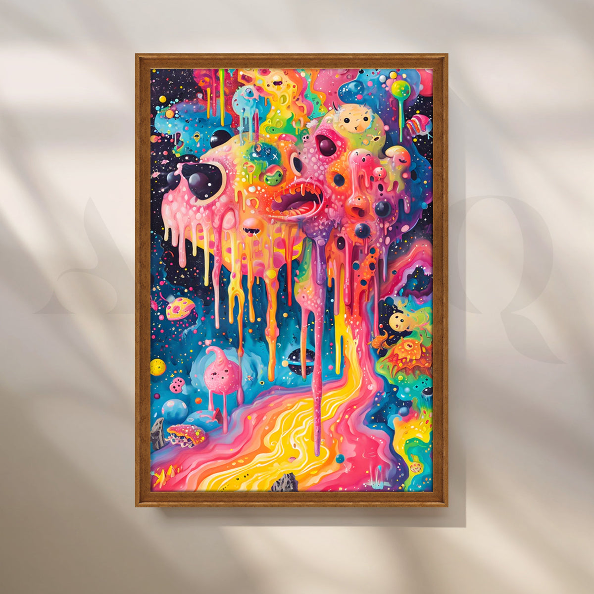 Galactic Candy Melt Canvas Painting for Game Room – Asha Art Studio – Image 6