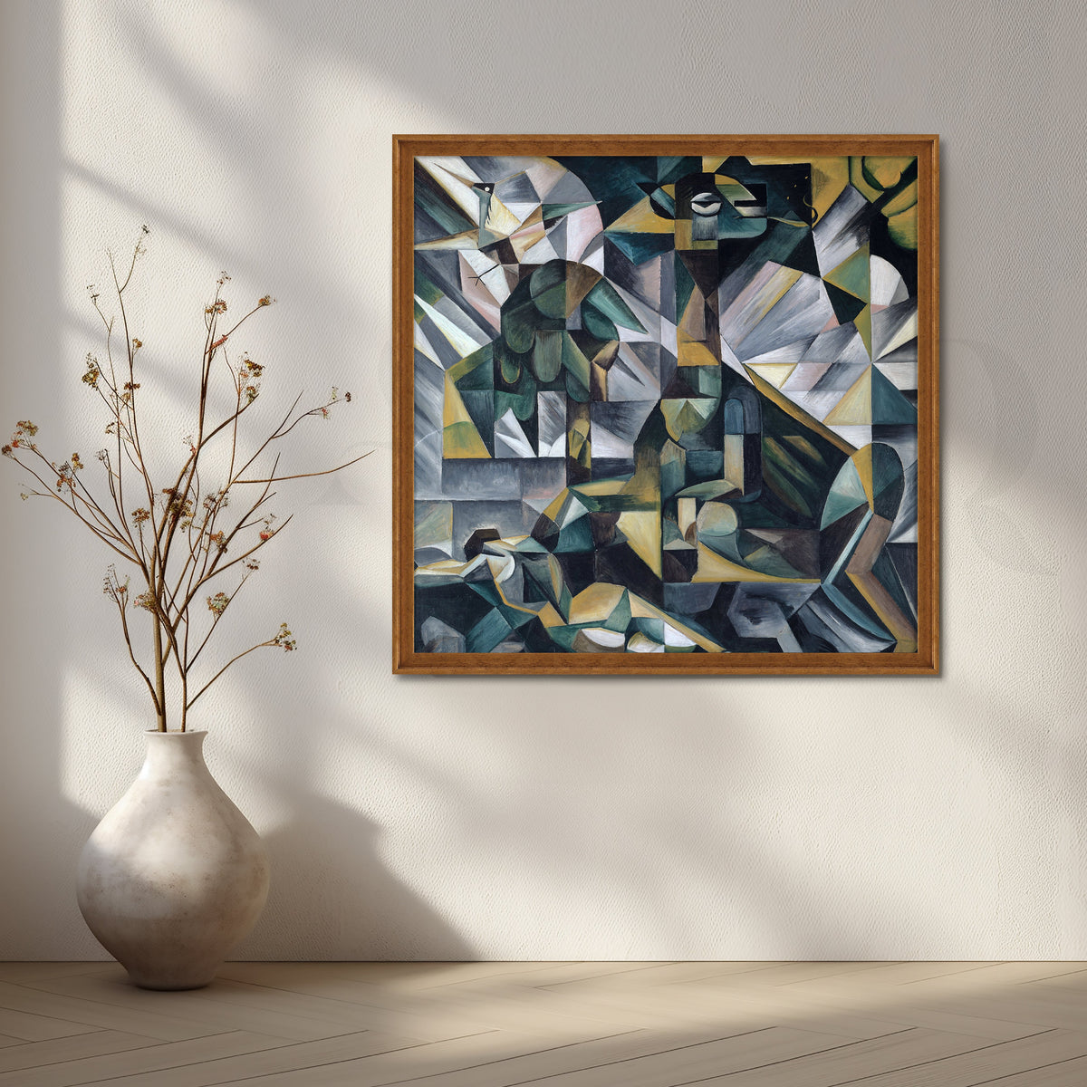 Crimson Bastion by the Sea Canvas Artwork – Asha Art Studio – Image 6
