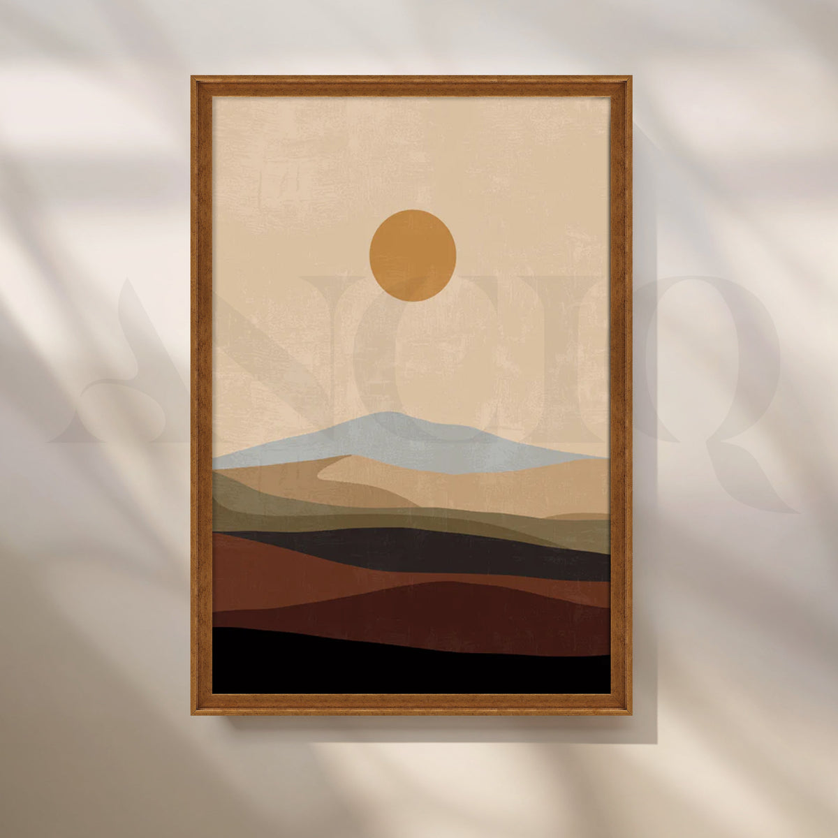 Amber Horizon Canvas Painting for Contemporary Living Rooms – Asha Art Studio – Image 6