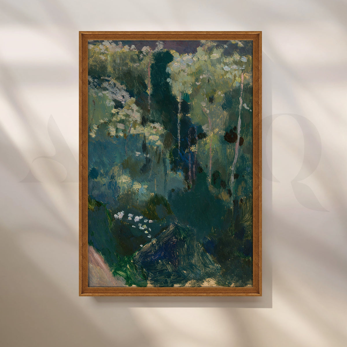 Emerald Woodland Canvas Artwork – Asha Art Studio – Image 6