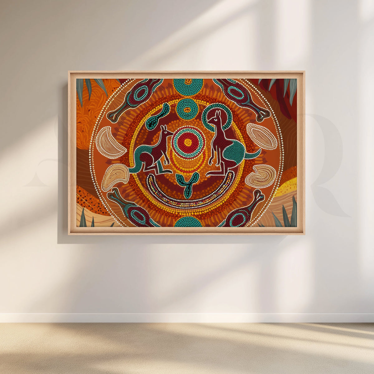 Circle of Earth Spirits Canvas Artwork – Asha Art Studio – Image 5
