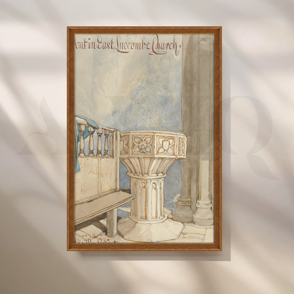 Church Baptismal Font Canvas Artwork – Asha Art Studio – Image 6
